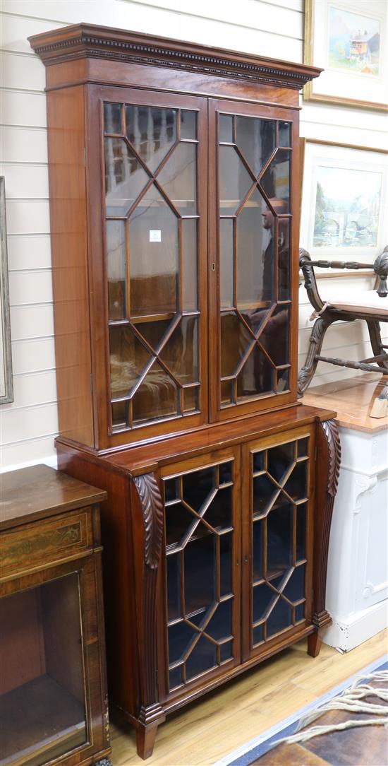 A William IV mahogany bookcase, with later top W.97cm